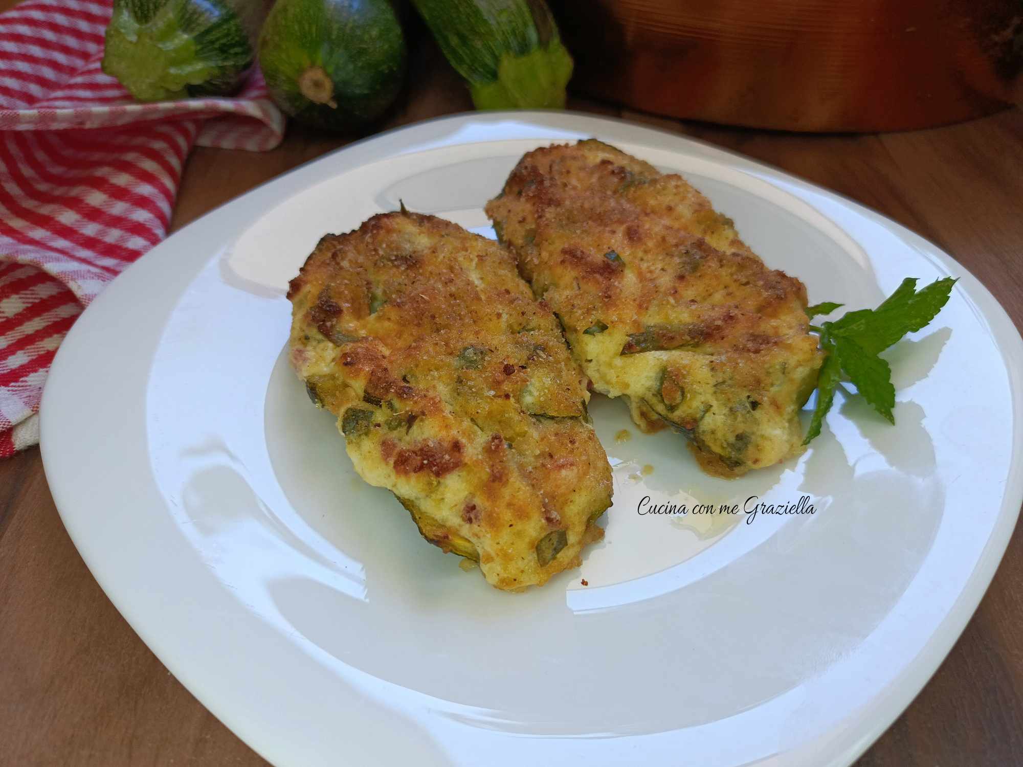 Zucchine ripiene di ricotta