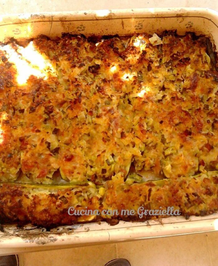Zucchine ripiene di riso