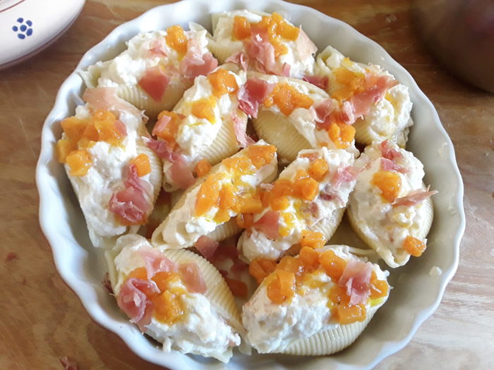 conchiglioni zucca e speck