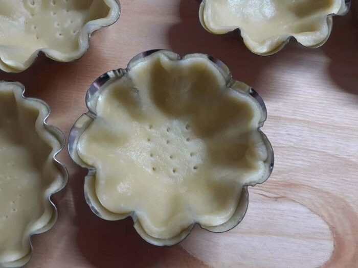 Stampini foderati di pasta frolla