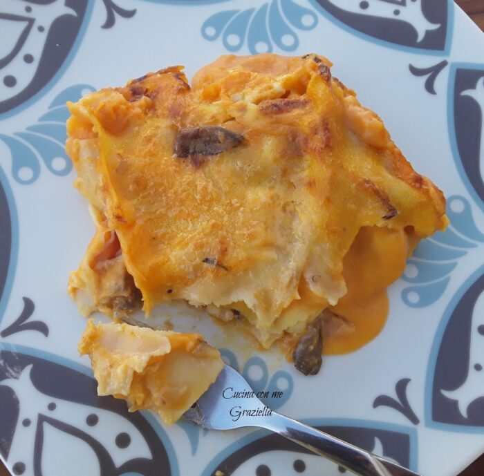 Lasagna zucca e funghi