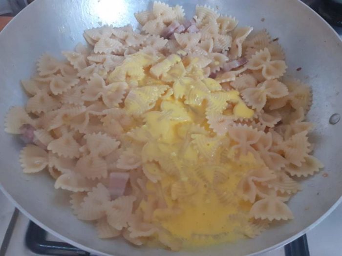 pasta pancetta e zafferano