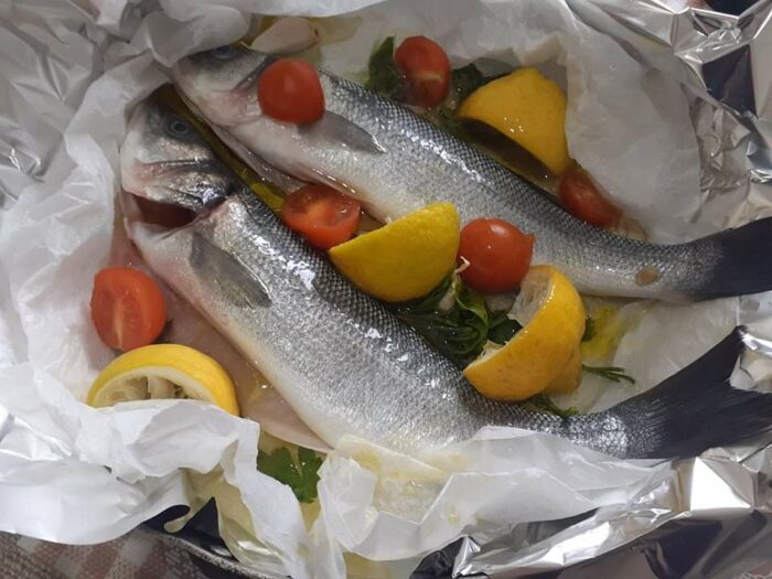 Preparazione spigola