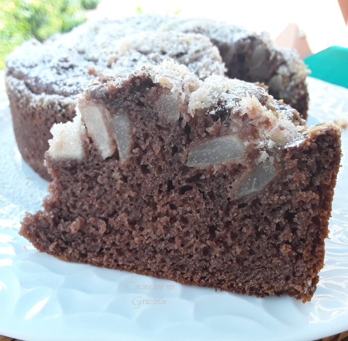 Torta cioccolato e pere