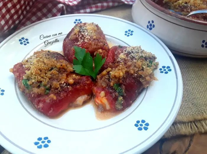 involtini di peperoni ripieni di carne