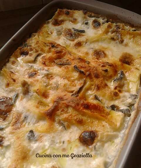 Lasagna bianca ai funghi