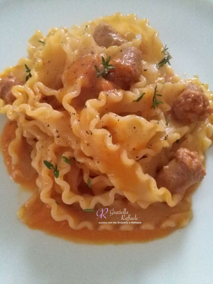 Mafaldine salsiccia e zucca