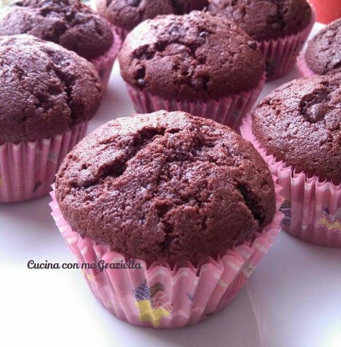 muffin al doppio cioccolato