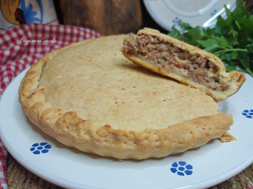 pizza rustica carne piatto