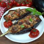 Melanzane ripiene di tonno e capperi in friggitrice ad aria