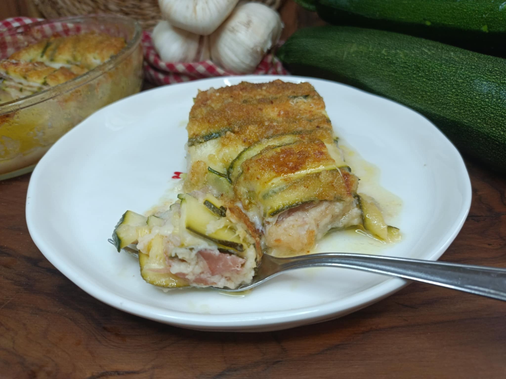 Parmigiana di zucchine in friggitrice ad aria