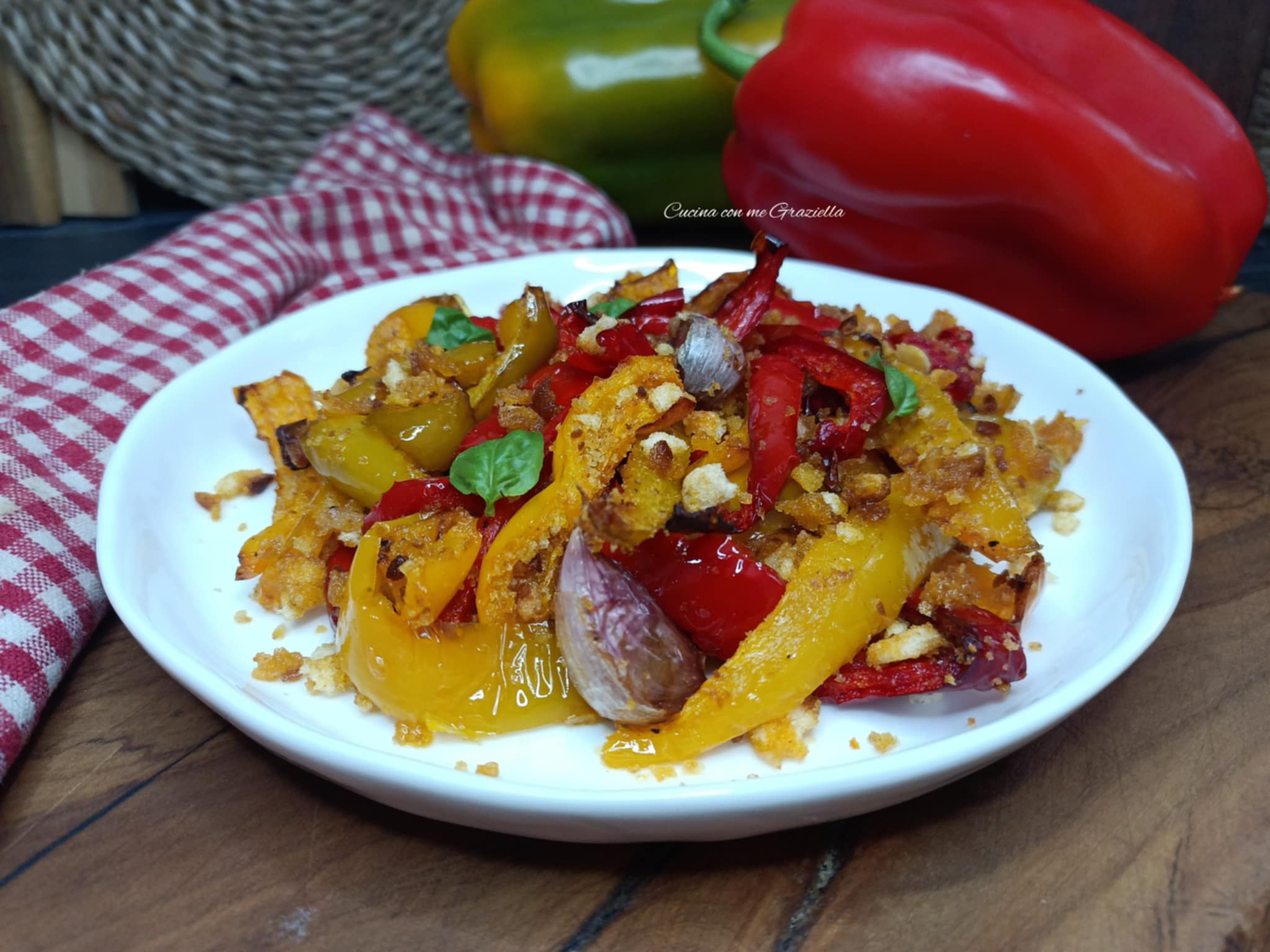 Peperoni gratinati in friggitrice ad aria