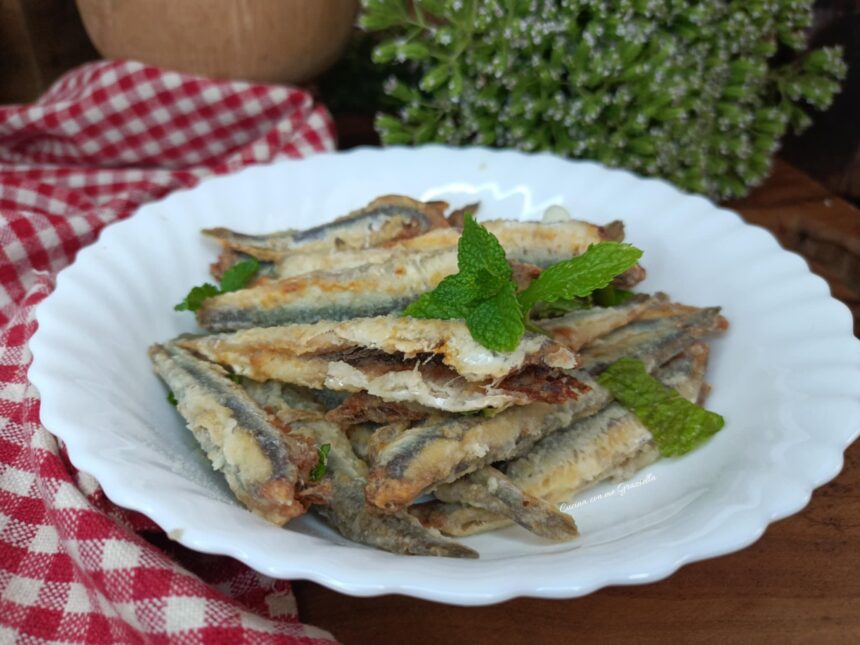 Alici alla scapece in friggitrice
