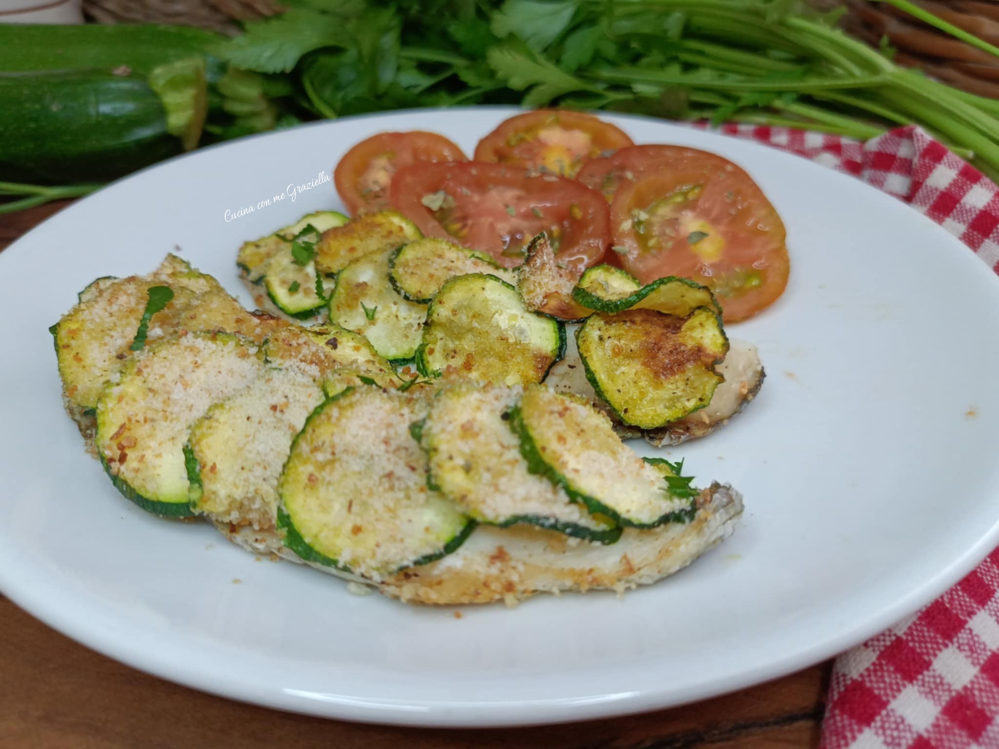 Filetto di Spigola in Crosta di Zucchine in Friggitrice ad Aria