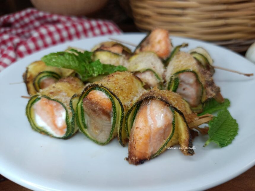 Involtini di Zucchine e salmone