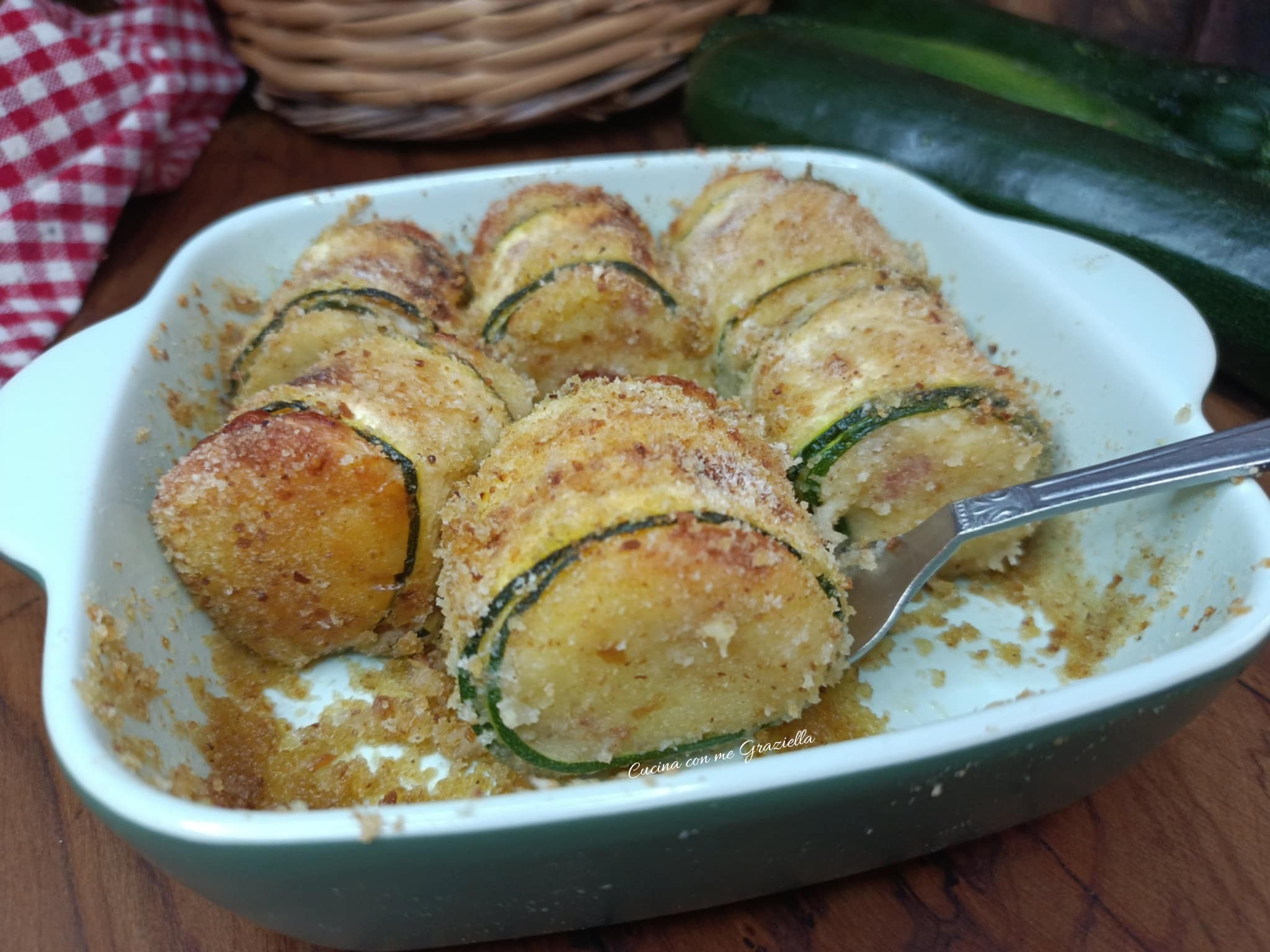 Involtini di zucchine ripieni di patate