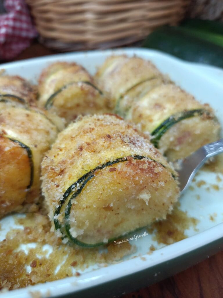 Involtini di zucchine ripieni di patate