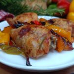 Sovracosce di pollo e peperoni in friggitrice ad aria