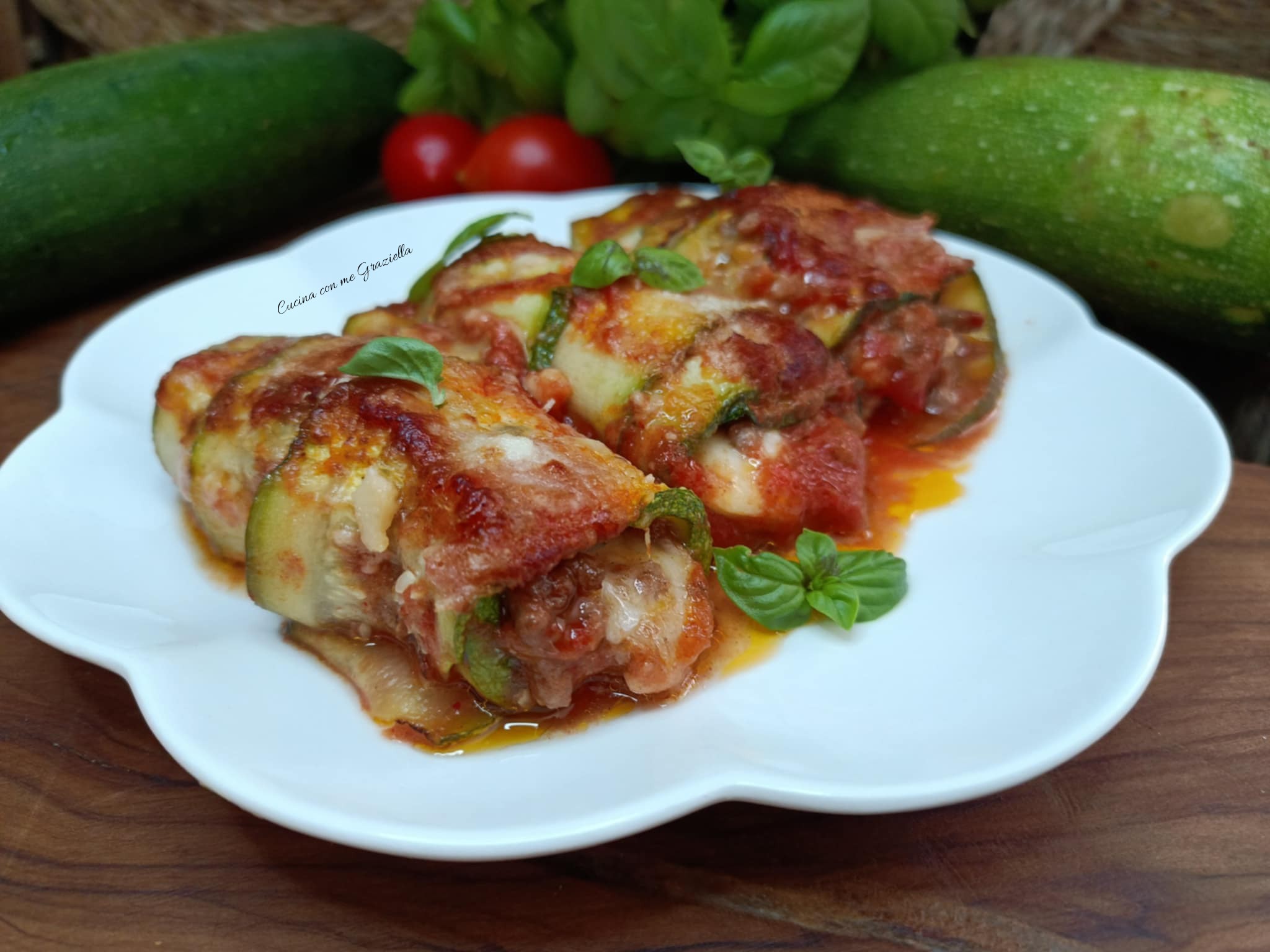 Cannelloni di zucchine ripieni di carne