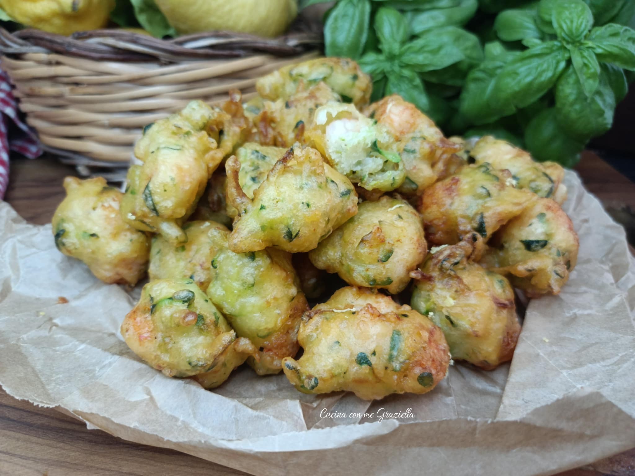 Frittelle di zucchine e gamberetti