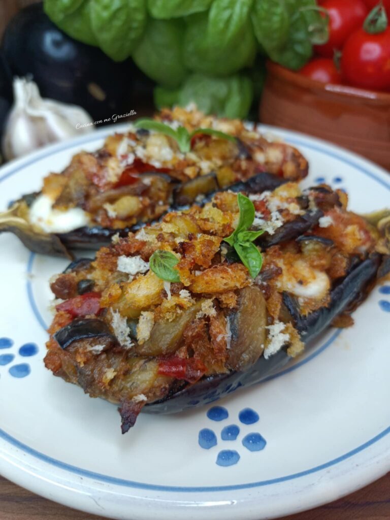 Melanzane ripiene alla contadina Melanzane ripiene alla contadina