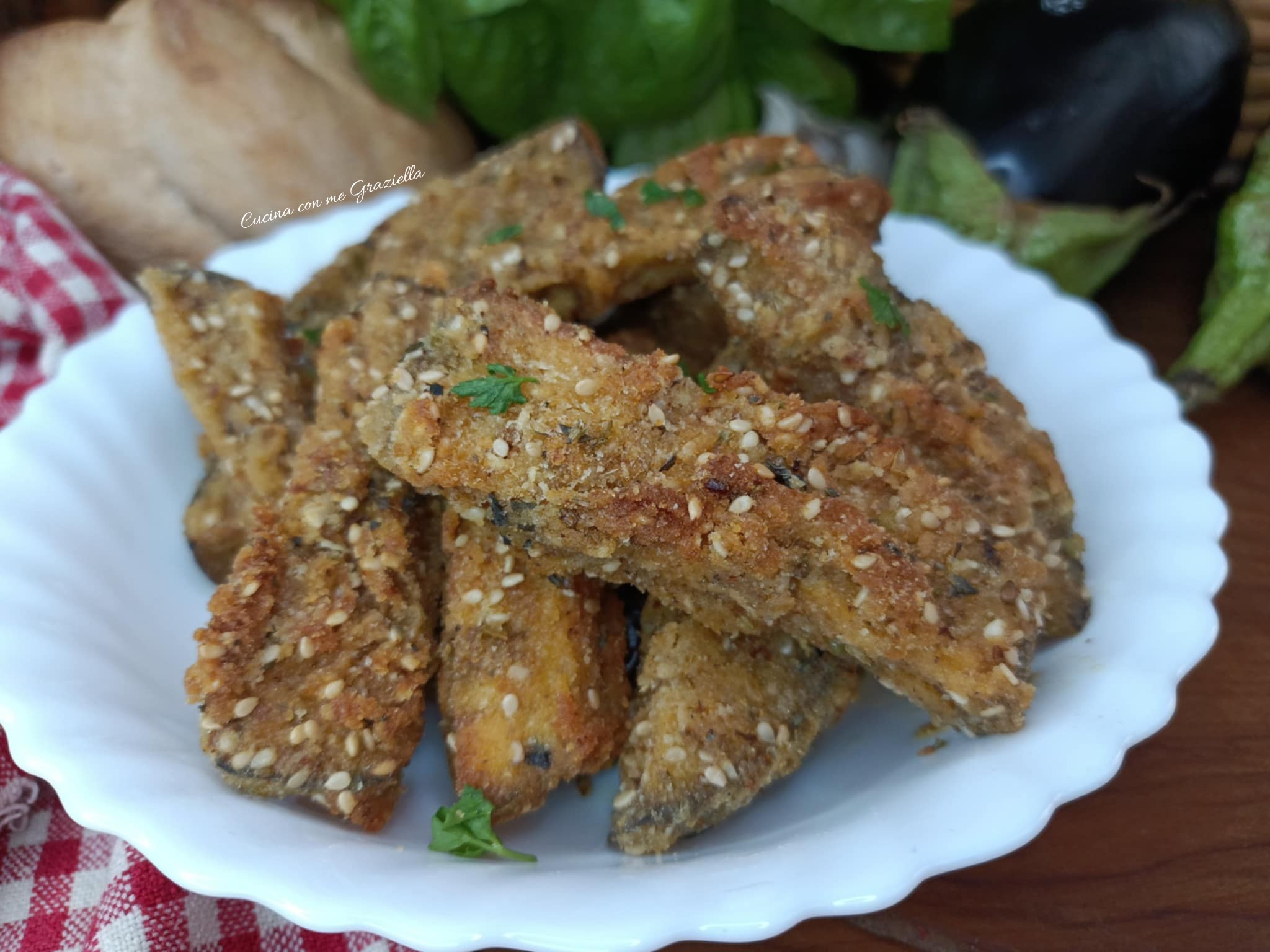 Melanzane in pastella in friggitrice ad aria