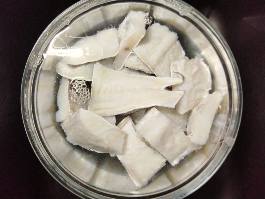 baccalà dissalato in tranci