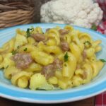 Pasta con crema di patate e cavolfiore allo zafferano