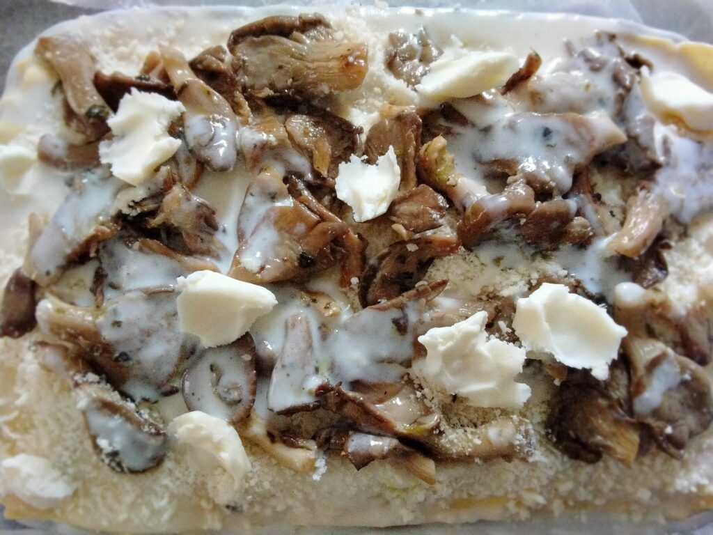 besciamella e funghi