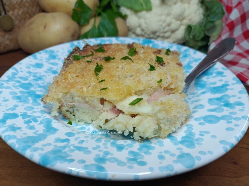 Pizza di patate e cavolfiore