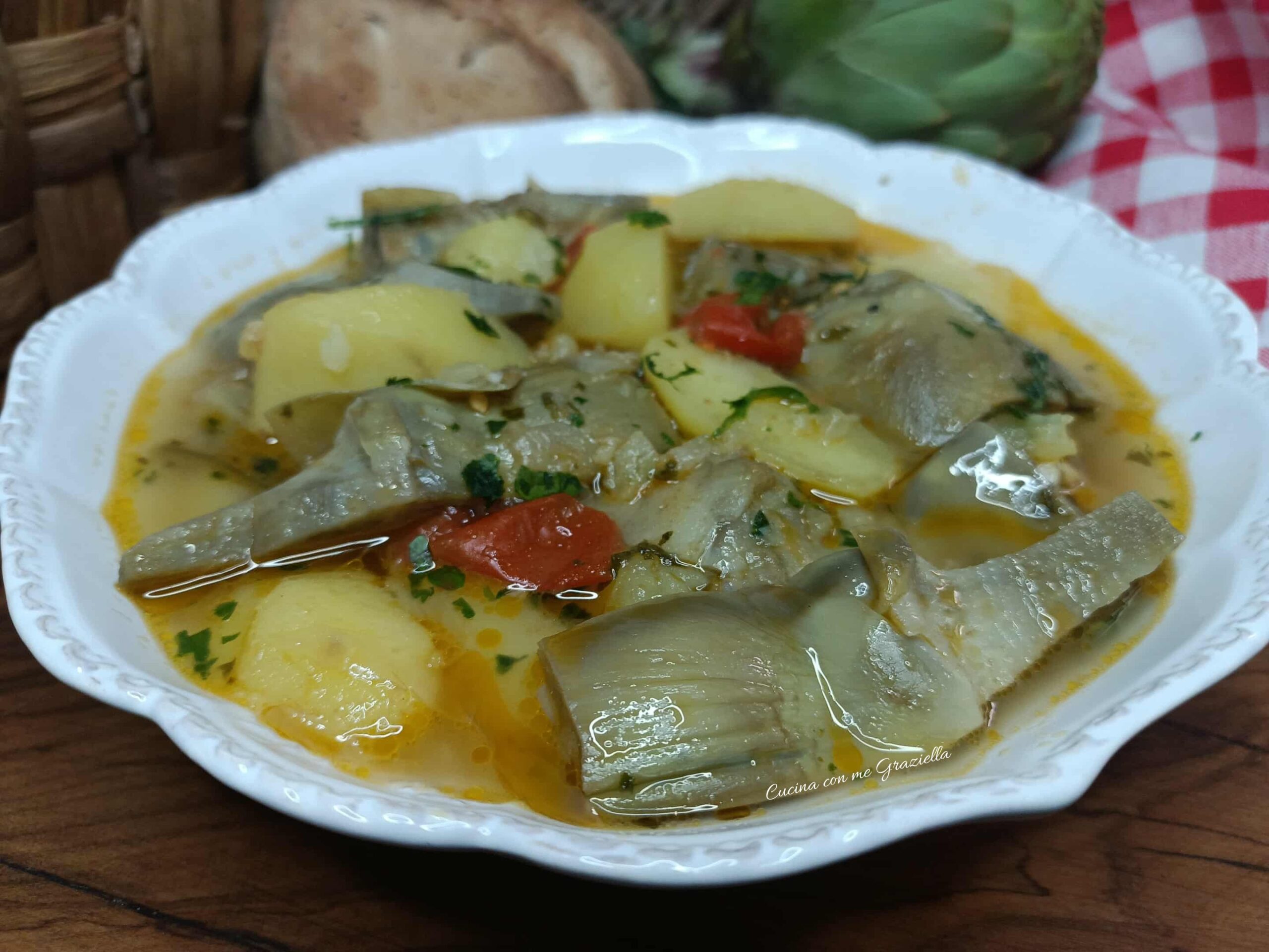 Zuppa di carciofi e patate