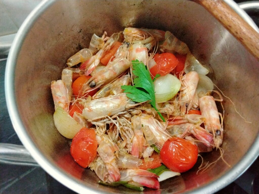 teste e carapaci dei gamberi