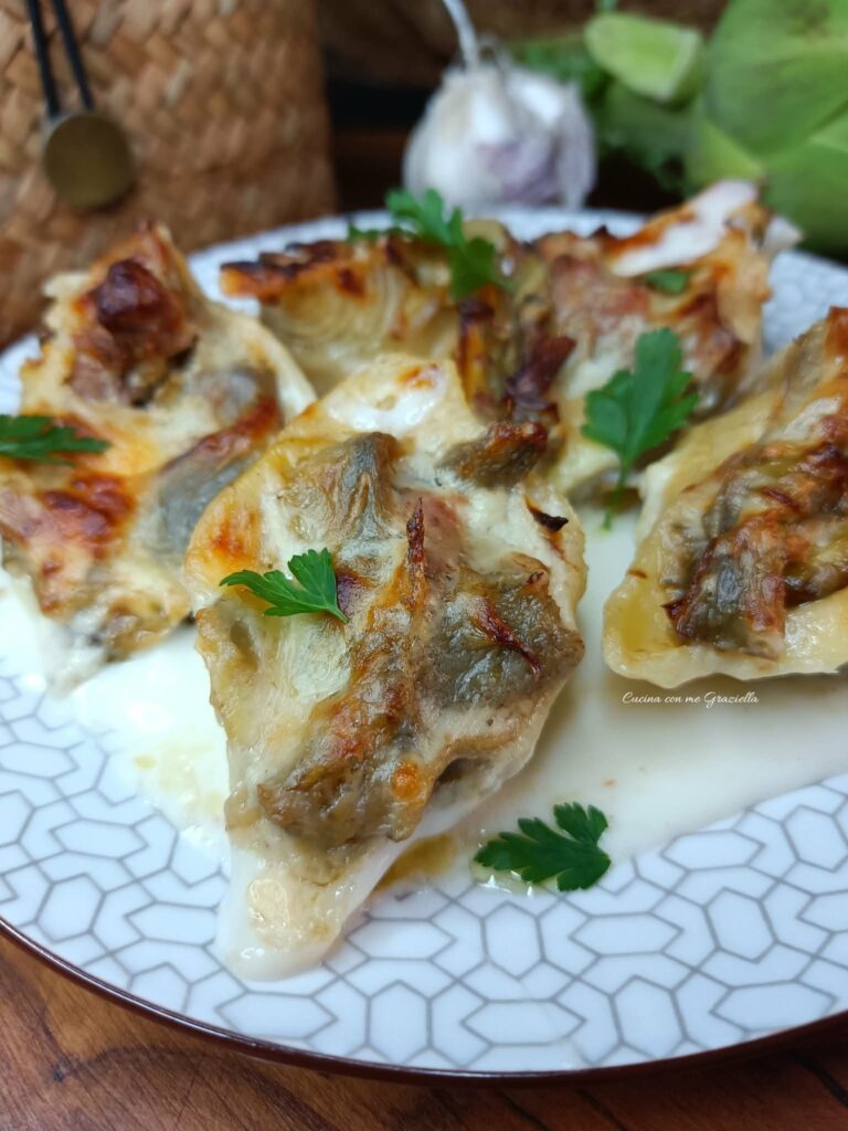 Conchiglioni carciofi e salsiccia