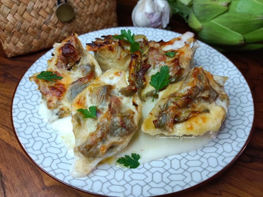 Conchiglioni carciofi e salsiccia