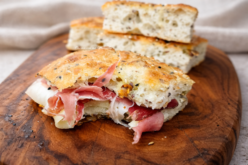 Focaccia con semi misti