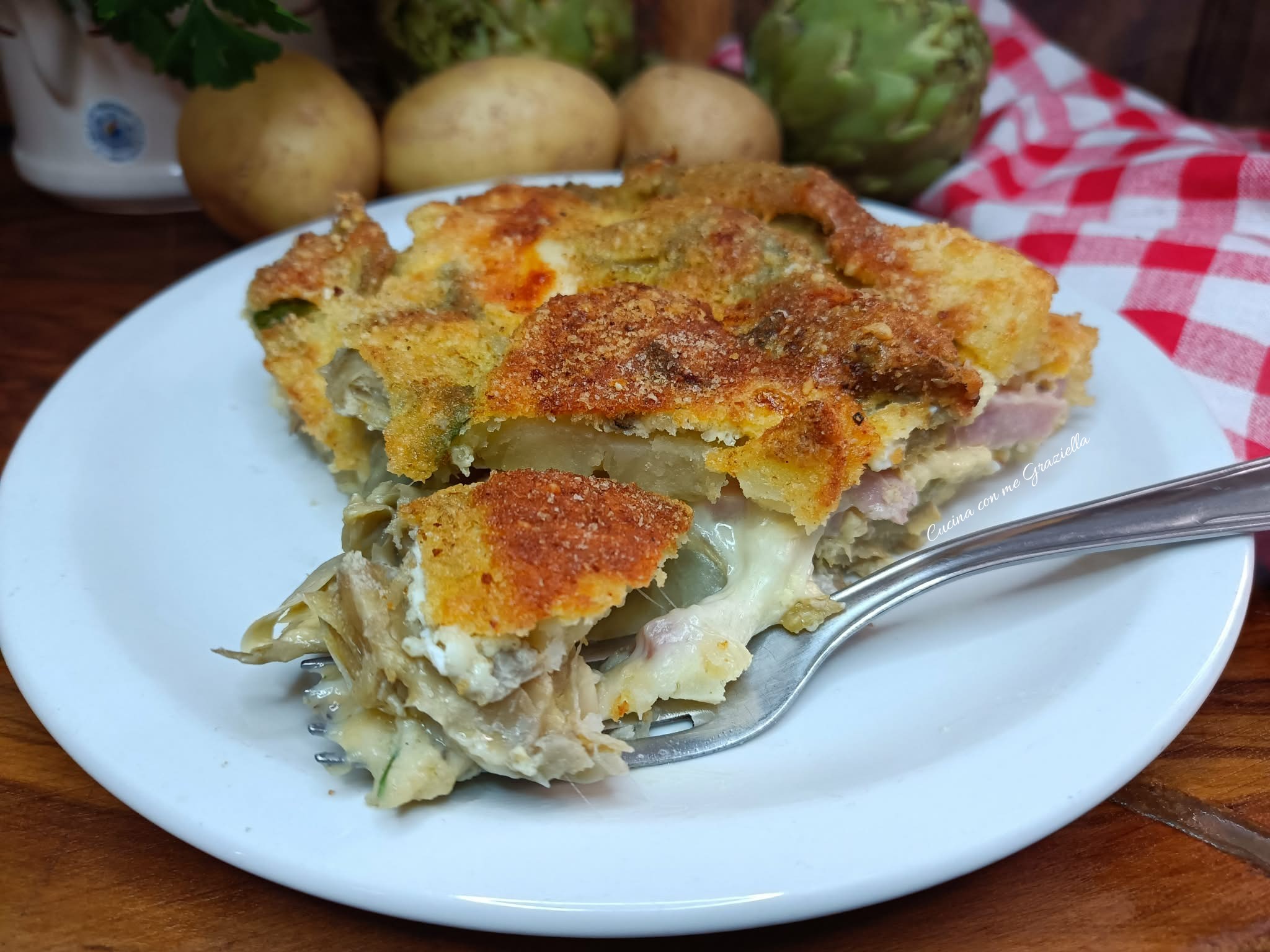 Frittata di patate e carciofi