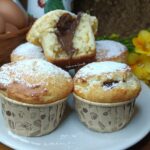 Muffin alla ricotta con cocco e nutella
