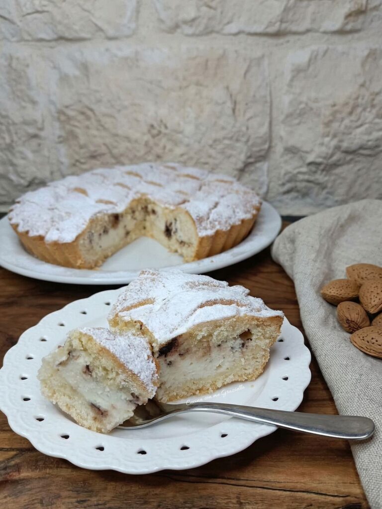 Crostata di ricotta alla pugliese con pasta frolla alle mandorle