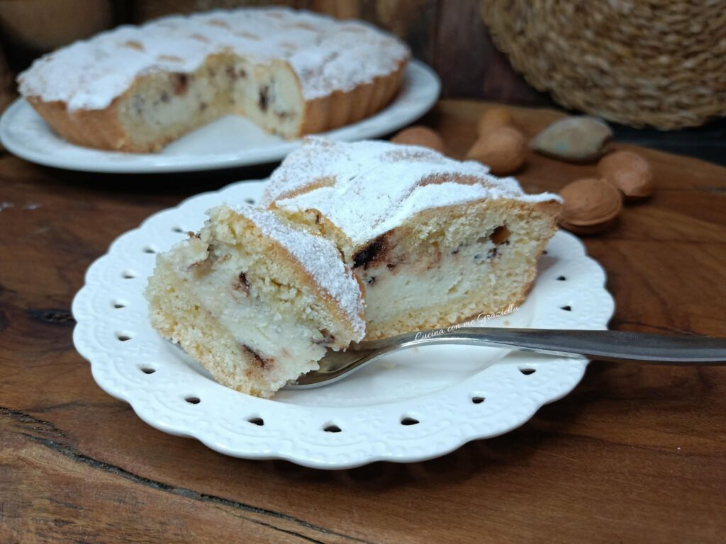 Crostata di ricotta alla pugliese con pasta frolla alle mandorle