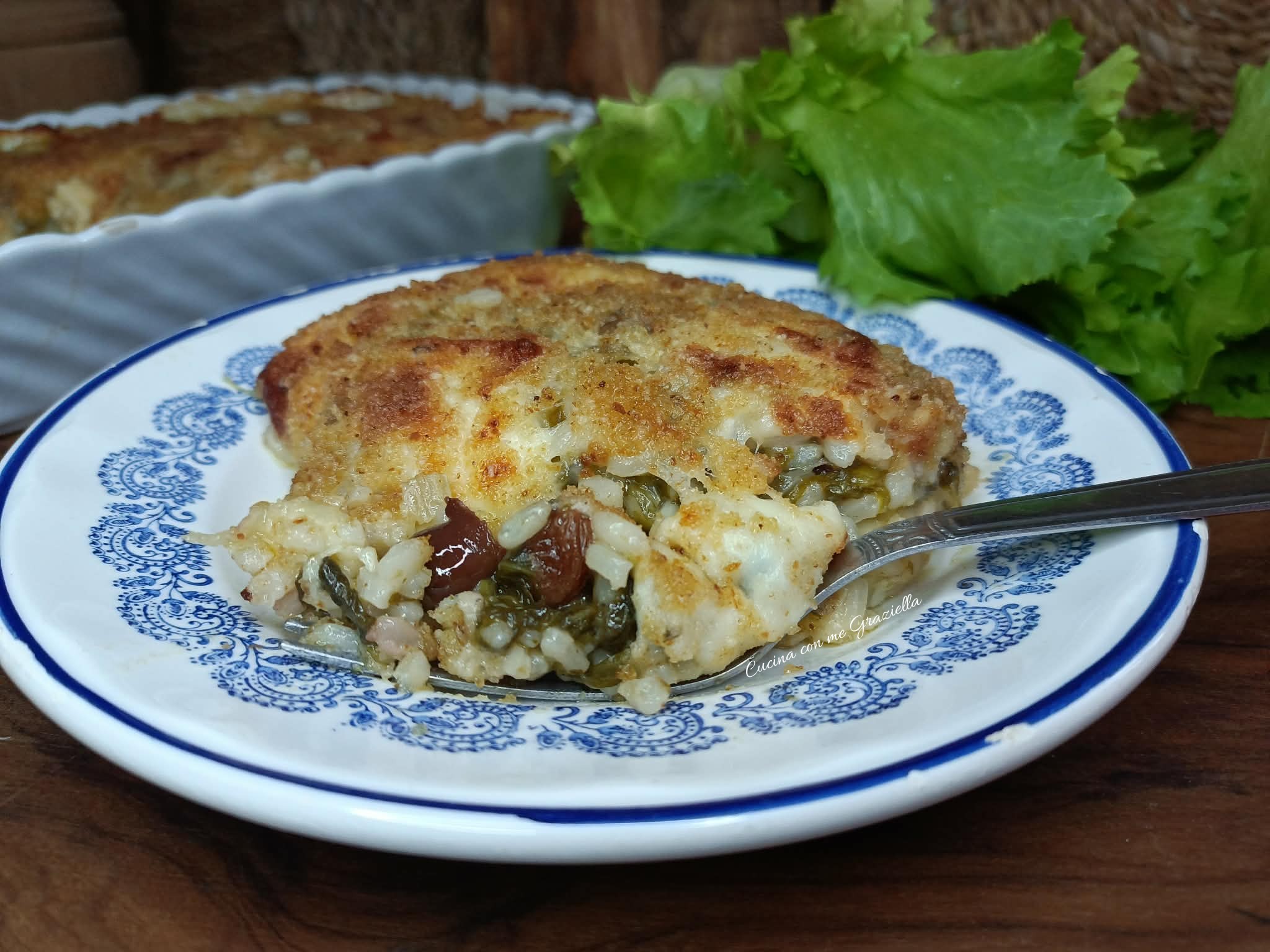 Sformato di riso e scarola alla napoletana