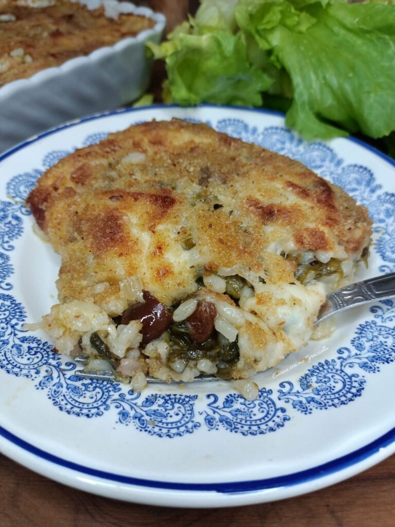 Sformato di riso e scarola alla napoletana