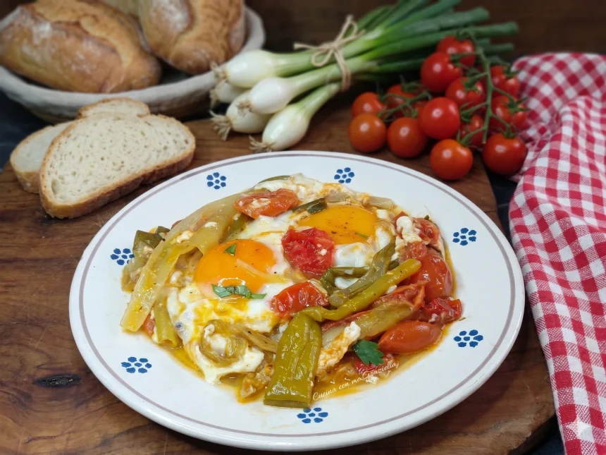 Uova con cipolle sponsali alla salentina