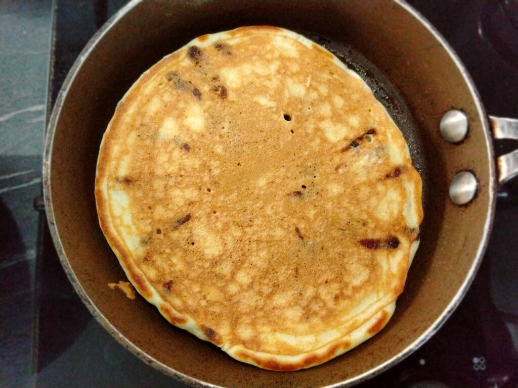 Pancake alla ricotta con  gocce di cioccolato cotto