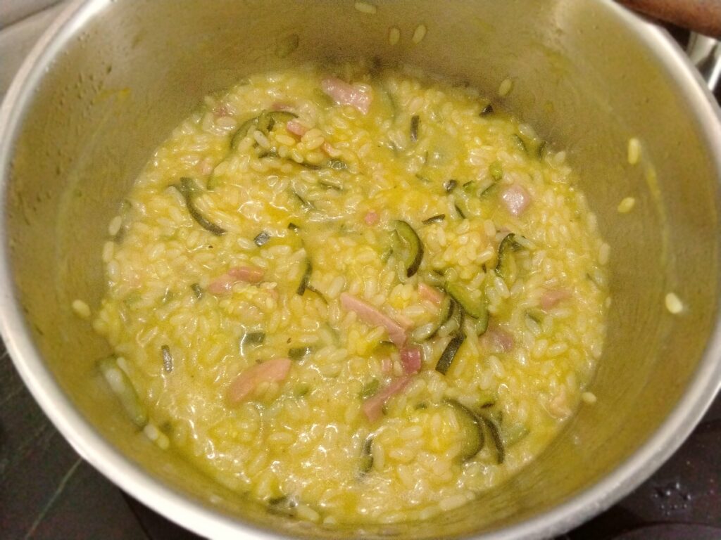 risotto zucchine speck