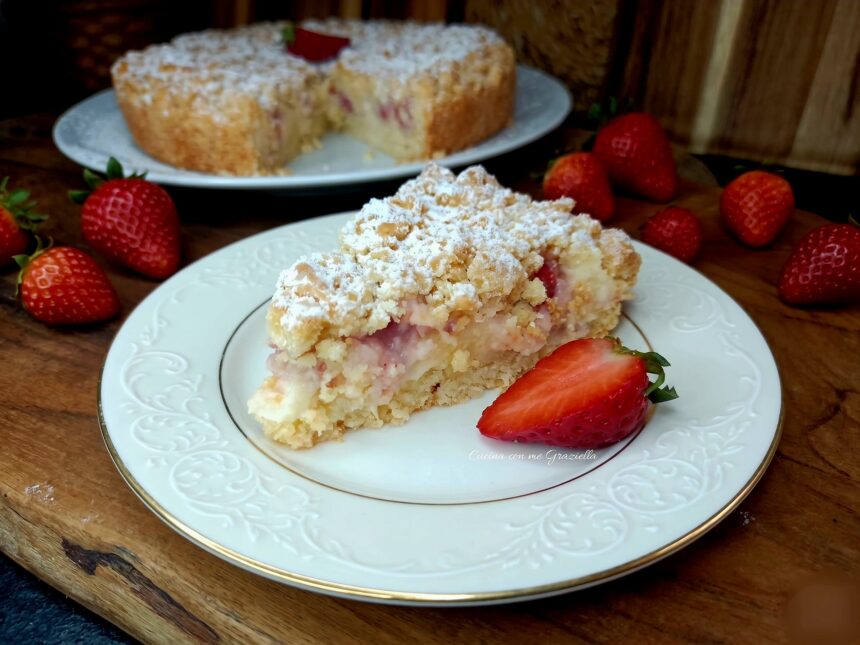 Sbriciolata crema e fragole 2