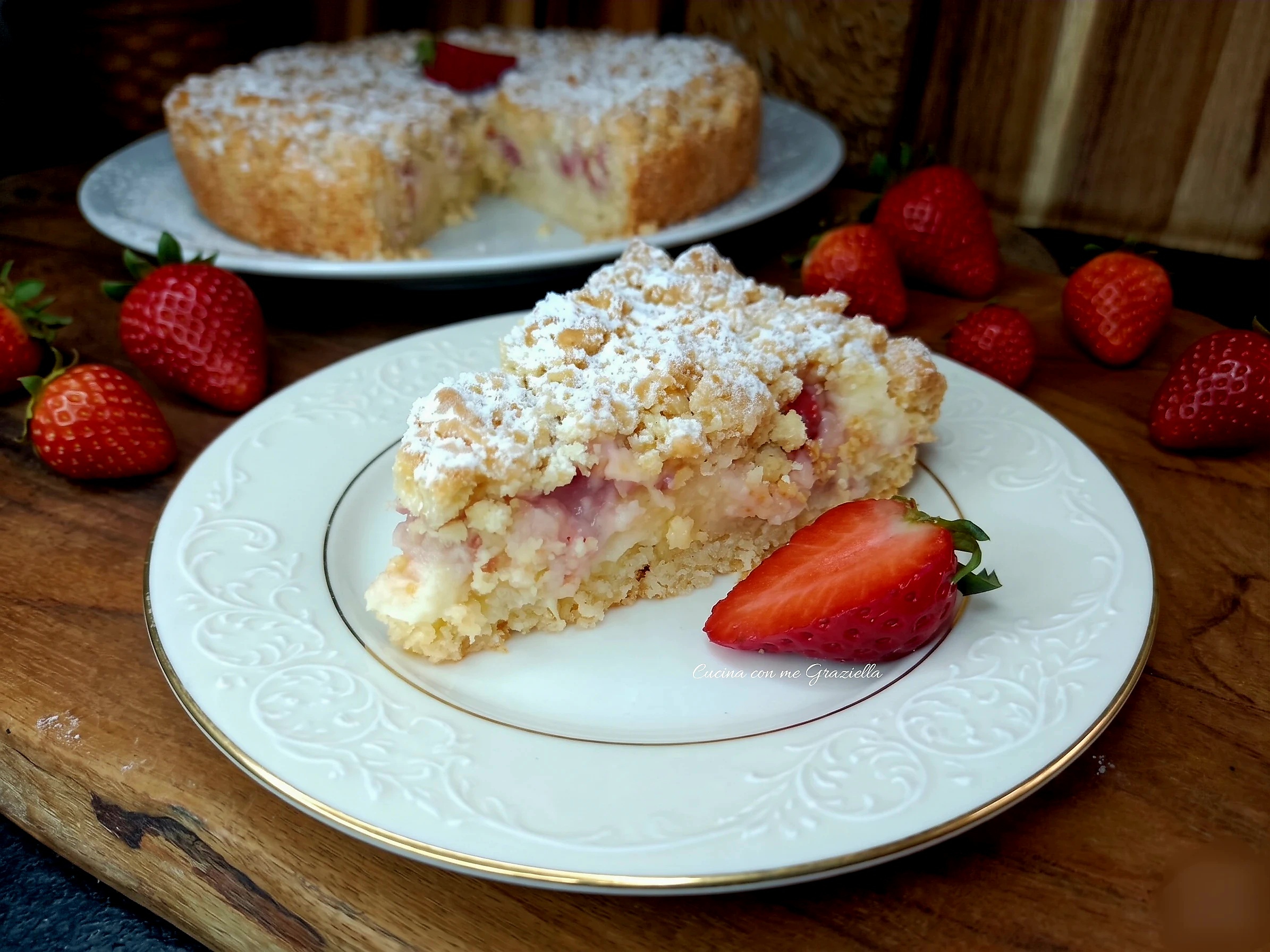 Sbriciolata crema e fragole 2