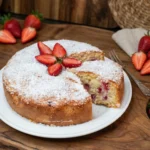 Torta allo yogurt con cocco e fragole