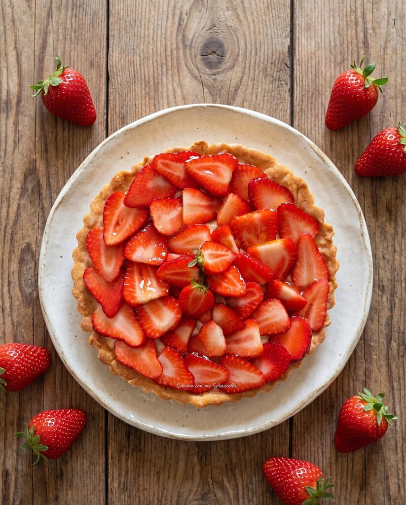 Crostata crema e fragole 
