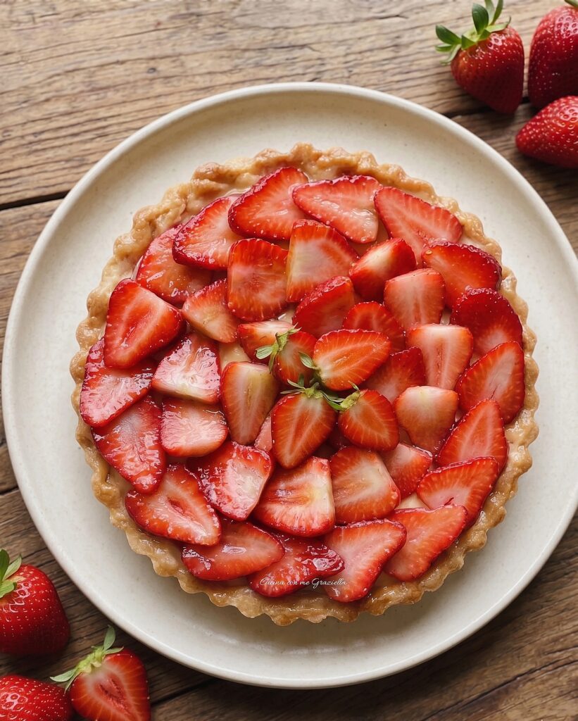 Crostata crema e fragole 