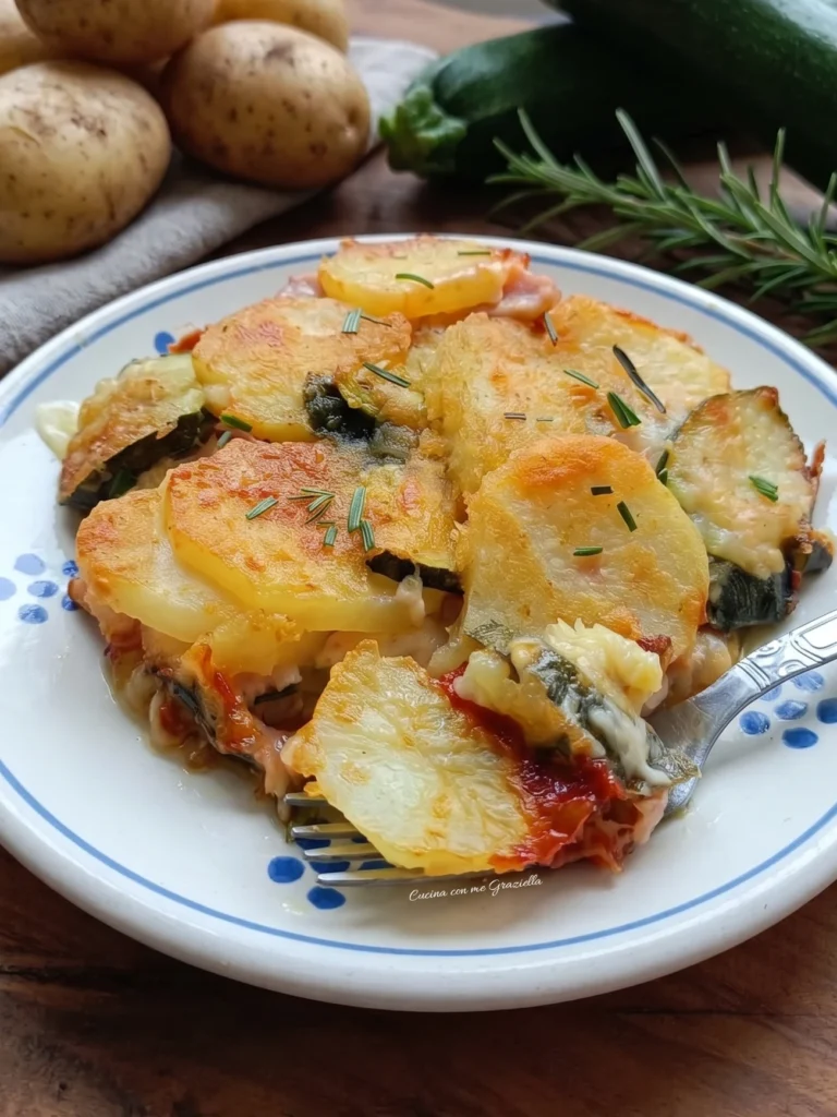 Sformato di patate e zucchine al forno Sformato di patate e zucchine al forno